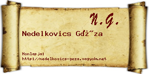 Nedelkovics Géza névjegykártya