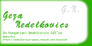 geza nedelkovics business card